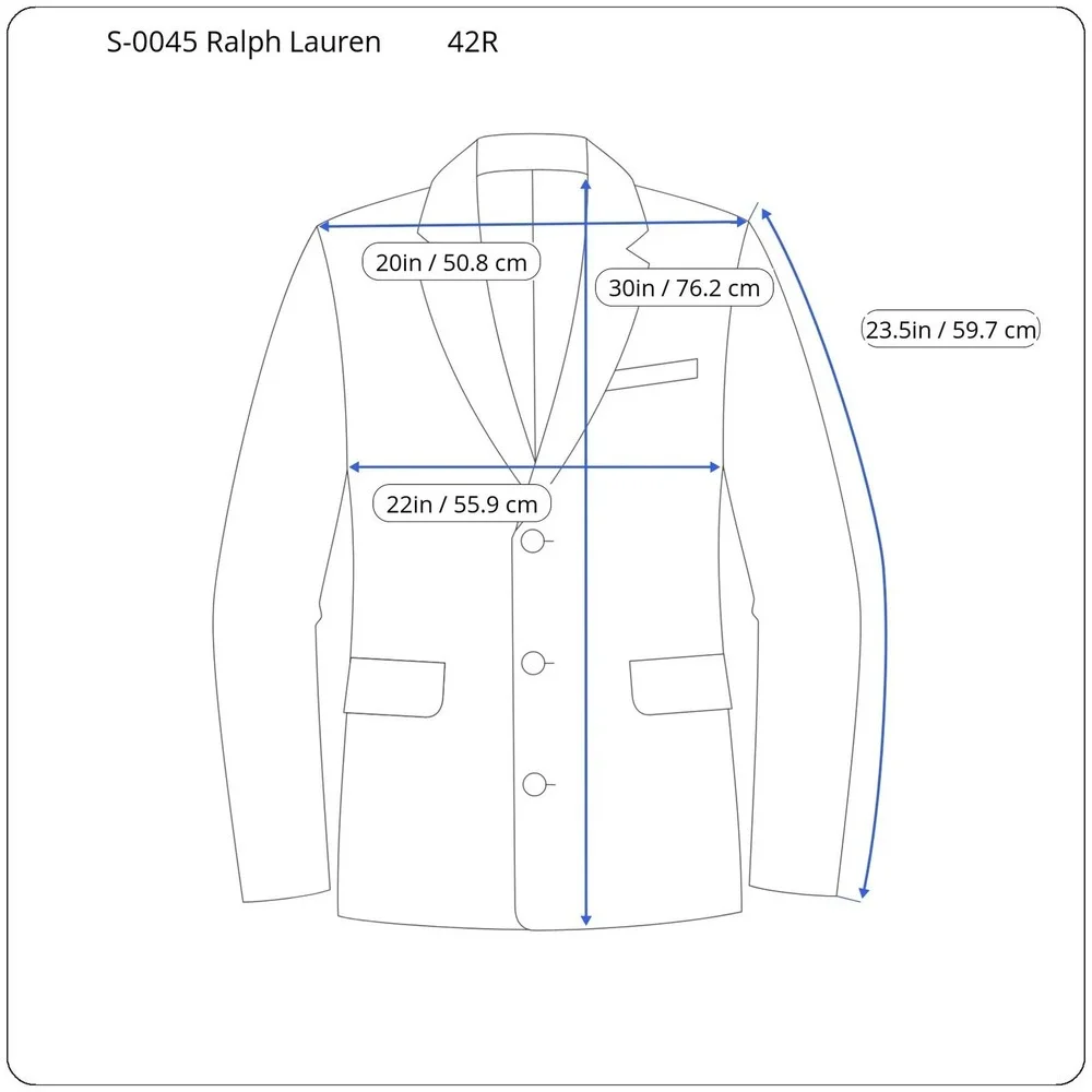 Ralph‎ Lauren Houndstooth Blazer Mens 42R Wool Sport Coat